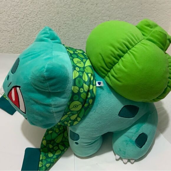 Pokemon Build A Bear Plush Bulbasaur Scarf Hat sound stuffed doll 18” - Picture 2 of 6